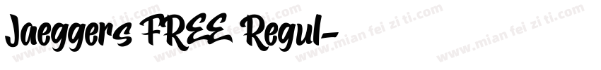 Jaeggers FREE Regul字体转换